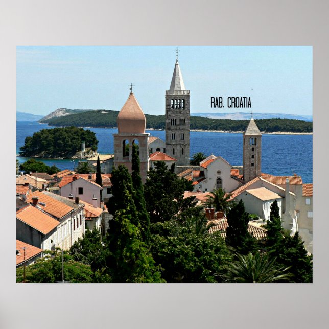 Póster Fotografía paisajística de Rab, Croacia (Frente)