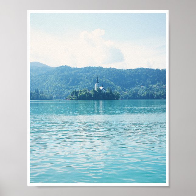 Póster Fotografía paisajística en el lago Bled Eslovenia (Frente)