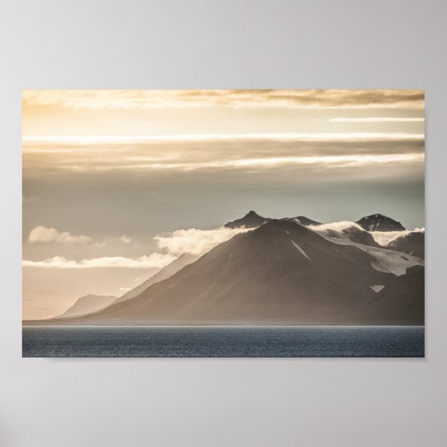 Póster Fotografía panorámica de Svalbard (Frente)