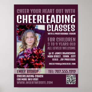 Póster Fotografía Personalizada, Clases de Animadoras