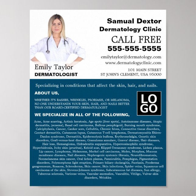 Póster Fotografía personalizada, dermatología dermatológi (Frente)