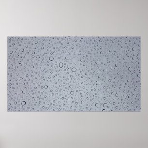 Póster Fotografía selectiva de las gotas de agua