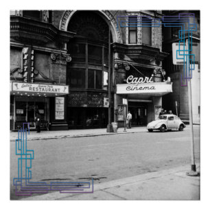 Poster fotográfico del Teatro Chicago Capri 1967