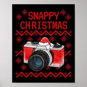 Póster Fotógrafo de cámara de Navidad fea Xmas