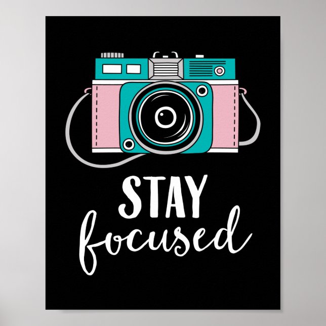Póster Fotógrafo de cámara Vintage enfocado (Frente)