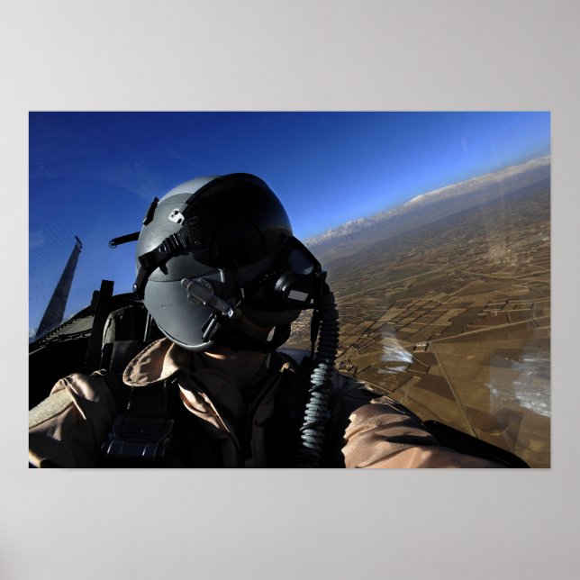 Póster Fotógrafo de combate aéreo de la Fuerza Aérea de E (Frente)