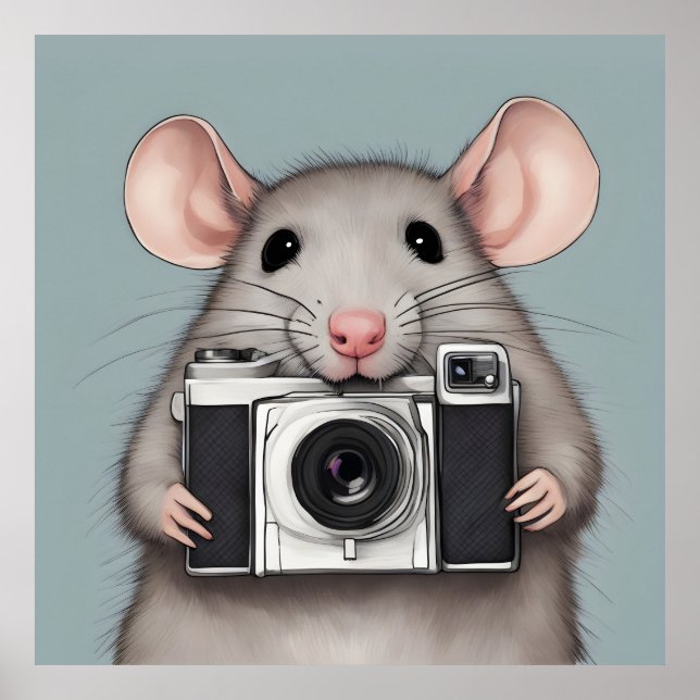 Póster Fotógrafo de Cute Rat (Frente)