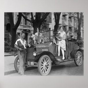Póster Fotógrafo de viajes, 1927. Foto antigua