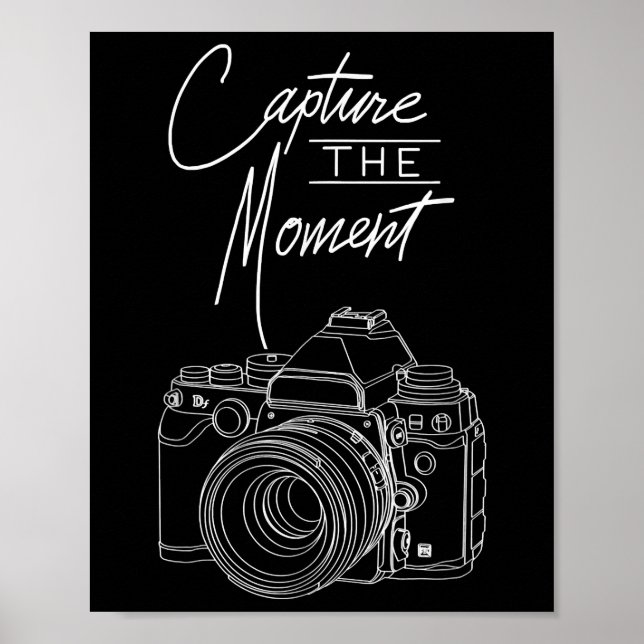 Póster Fotógrafo fotográfico de cámara de momento de capt (Frente)