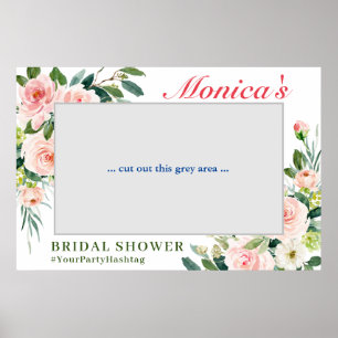 Póster Fotograma fotográfico de la ducha de novia Rubor P