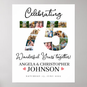 Póster Fotomontaje del 75° aniversario del Boda