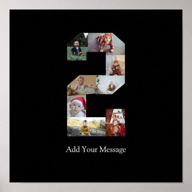 Póster Fotomontaje en blanco y negro número 2 (Frente)