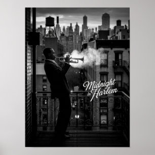 Póster Fotomúsico de Trompeta a Medianoche en Harlem