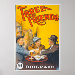 Póster Fotos antiguas de la vieja estética de los amigos 