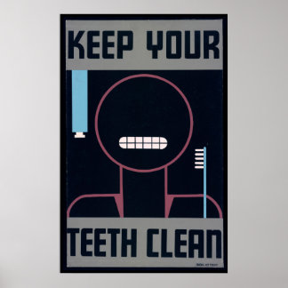 Póster Fotos antiguas de la vieja estética de Teeth
