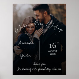 Póster Fotos de Bienvenida de Boda con Texto Superpuesto