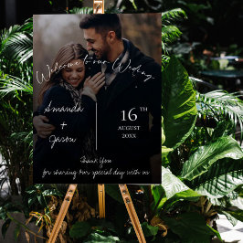 Póster Fotos de Bienvenida de Boda con Texto Superpuesto 