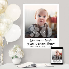 Póster Fotos de bienvenida de cumpleaños "Este niño"