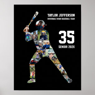 Póster Fotos de Colage de Jugador de Béisbol Personalizad
