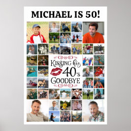 Póster Fotos de cumpleaños 42 besando su década hasta el 