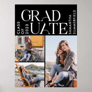 Póster Fotos de Graduación 2026 en Blanco y Negro Graduad