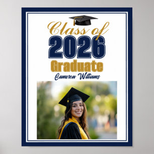 Póster Fotos de Graduación de la Clase de 2026 en Azul Ma