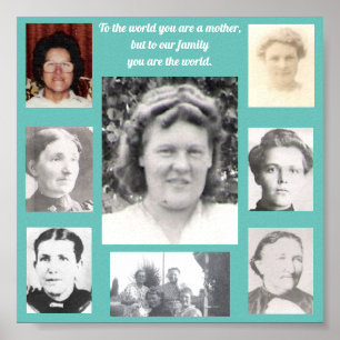 Póster Fotos de madres citan a Poster de cuadros Verde az
