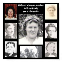 Fotos de madres citan a Poster de marco negro coll