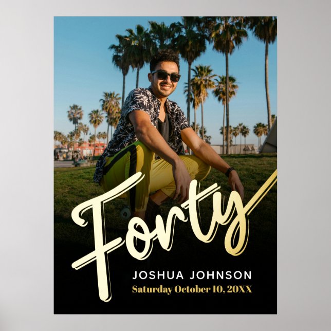 Póster Fotos de oro negro en 40 años (Frente)