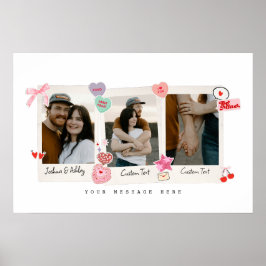 Póster Fotos de parejas Personalizados y regalo de texto