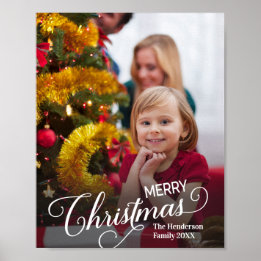 Póster Fotos de Personalizado simple de Feliz Navidad