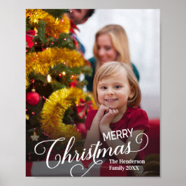 Póster Fotos de Personalizado simple de Feliz Navidad