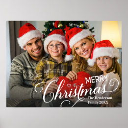 Póster Fotos de Personalizado simple de Feliz Navidad