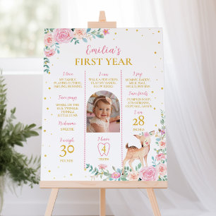 Póster Fotos de primer año de ciervo con sabor rosa