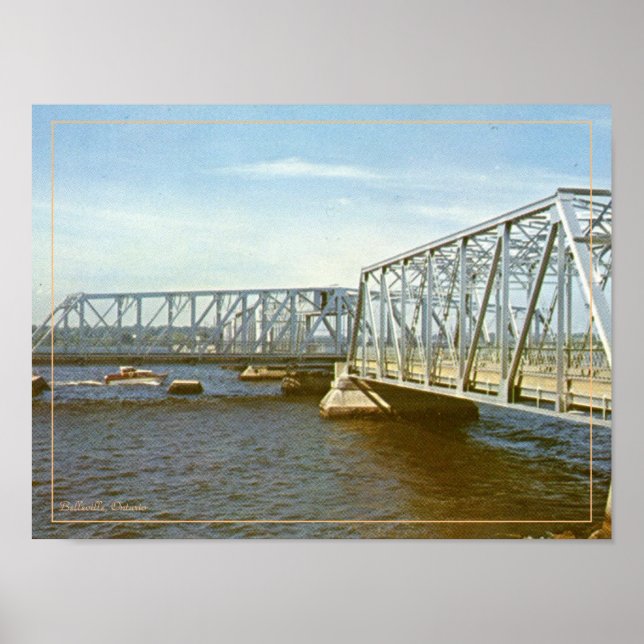 Póster Fotos de puente de época de los años 1970 (Frente)