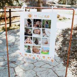 Póster Fotos del primer año de cumpleaños Sunshine