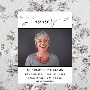 Póster Fotos funerarias conmemorativas corazones blancos 