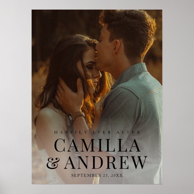 Póster Fotos modernas y elegantes bodas (Frente)