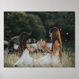 Póster Fotos personalizadas con destellos de bokeh superp