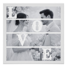 Póster Fotos personalizadas de boda "AMOR"