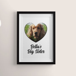 Póster Fotos personalizadas de perros de la hermana mayor