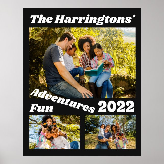 Póster Fotos personalizados y texto (Frente)