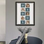 Póster Fotos y regalos de papi verde de los padres de la<br><div class="desc">Una moderna foto de los padres de un collage es un regalo personalizado que combina múltiples fotos de un padre o una figura del padre de una manera creativa y elegante. Implica seleccionar varias imágenes significativas y organizarlas en un formato de collage, a menudo con diseños superpuestos o similares a...</div>