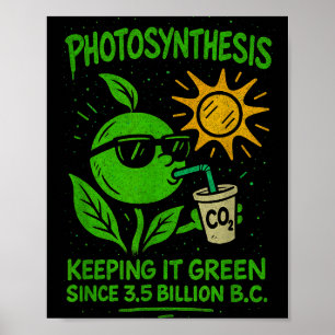 Póster Fotosíntesis Divertida - Ecología Verde Keeng Biol