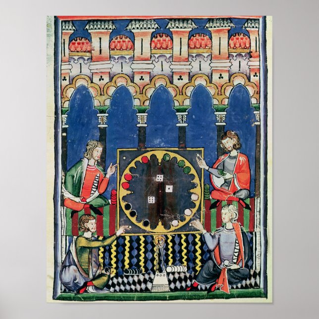 Póster Four Arabic Backgammon Players (Frente)