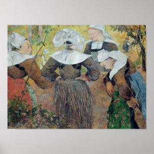 Póster Four Breton Women, 1886