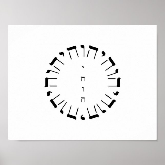 Póster Four letter Name Of God YHVH (Frente)