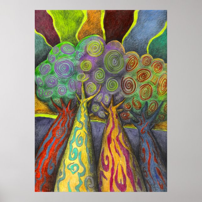 Póster Four Trees (Frente)