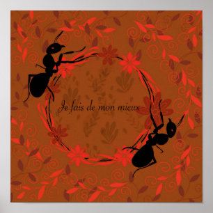 Póster fourmi, afirmación positiva, frase inspiradora