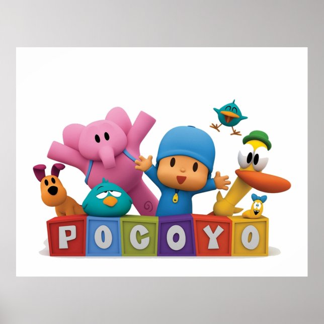 Póster Fouryo Pocoyo Elly Pato TV 2019 (Frente)